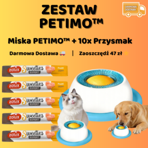 Zestaw Miska Petimo™ + Przysmak do lizania (10szt)